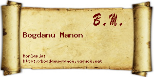 Bogdanu Manon névjegykártya